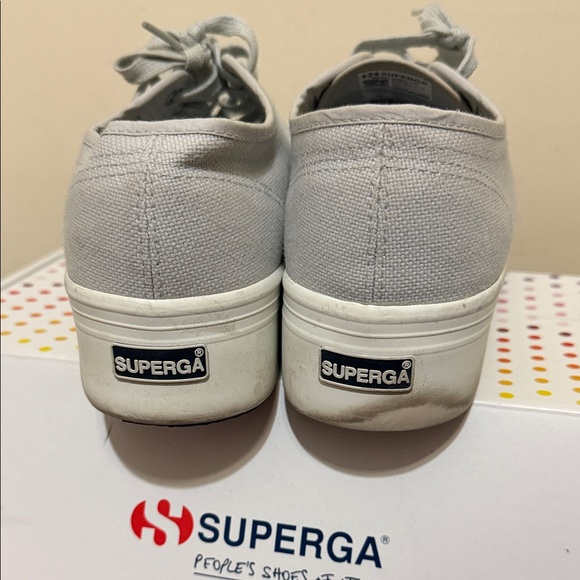 Superga 2740 Platform Grey Shoes - Picture 8 of 10